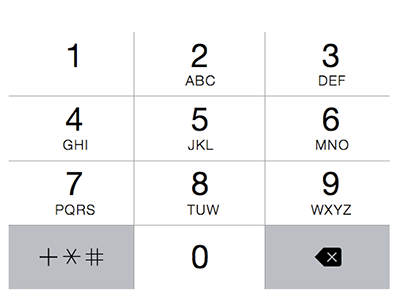 Numerical keyboard for Apple iOS 7 Sketch freebie  Download free resource  for Sketch  Sketch App Sources