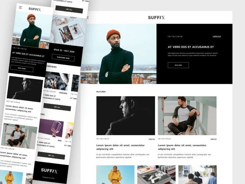 Online Magazine Website Template Sketch freebie  Download free resource  for Sketch  Sketch App Sources