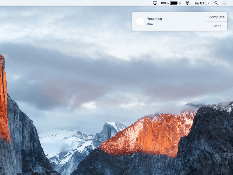 OS X App Notification