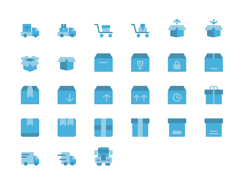Delivery Packages Icon Set