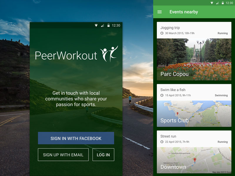 PeerWorkout Prototype for Android