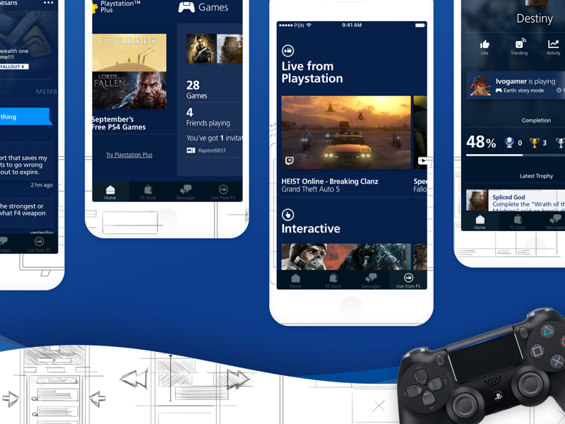 PlayStation Store Redesign  Color design inspiration, App design, Store  design