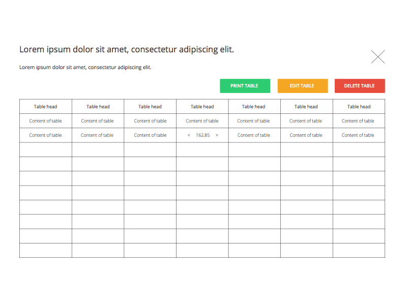 Table Template