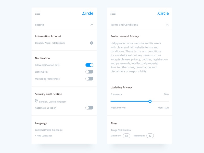 Profile Settings