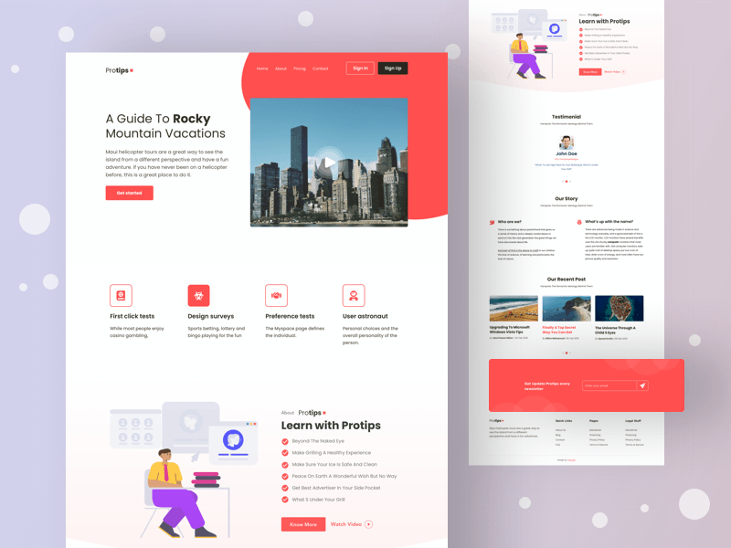 Protips Landing Page