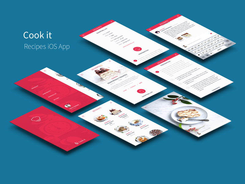 iOS Recipes App UI Kit