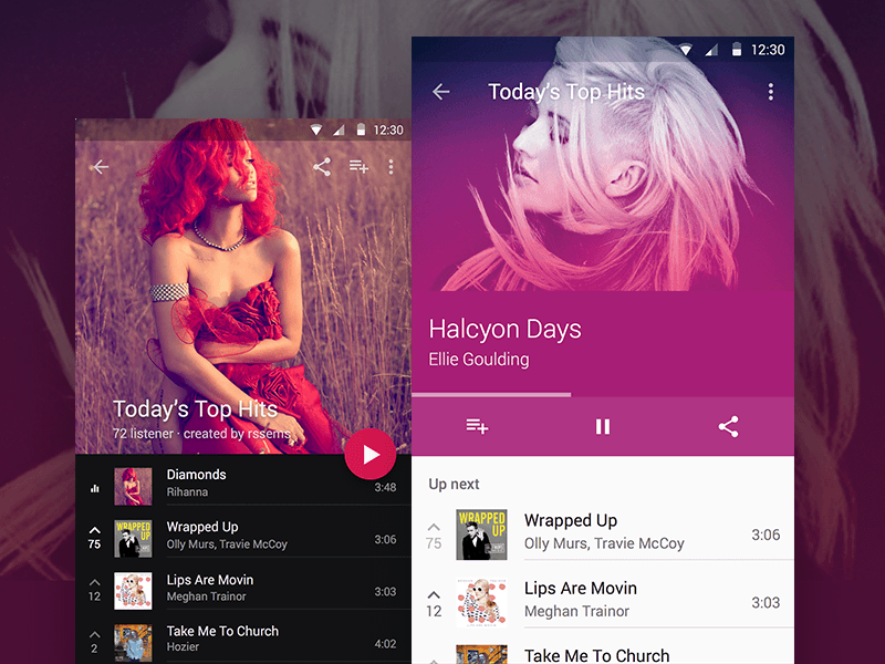 Material Design Music Player