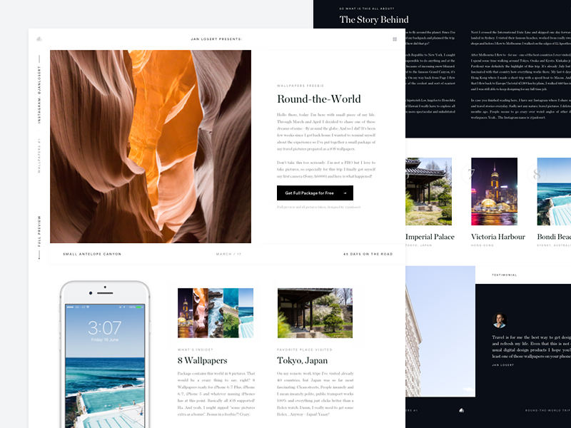 Round-the-World Trip Landing Page