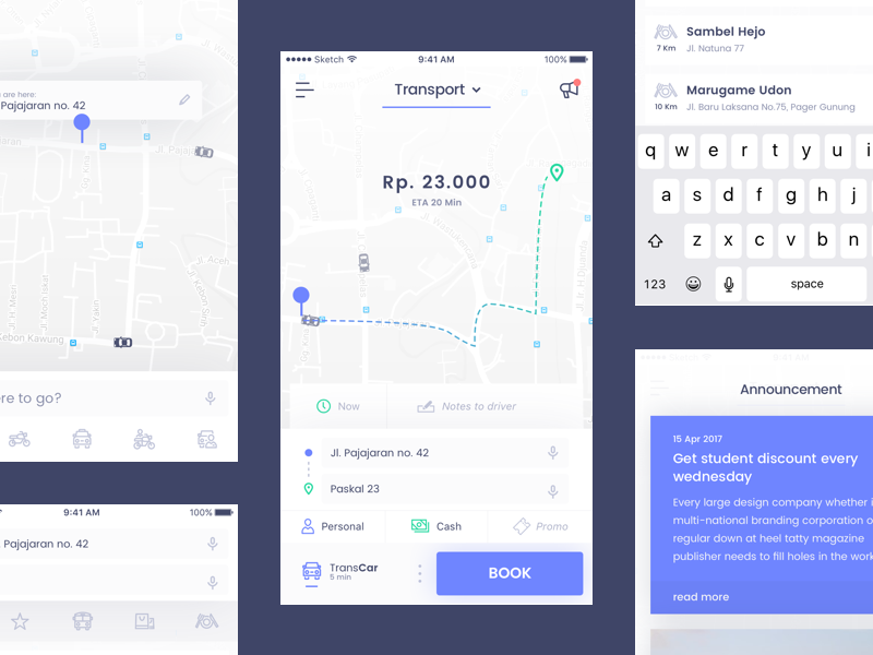 Sample Transportation App