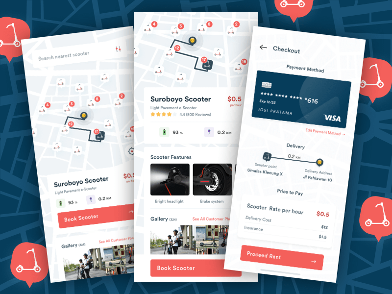 Scooter Renting App - Scooterio