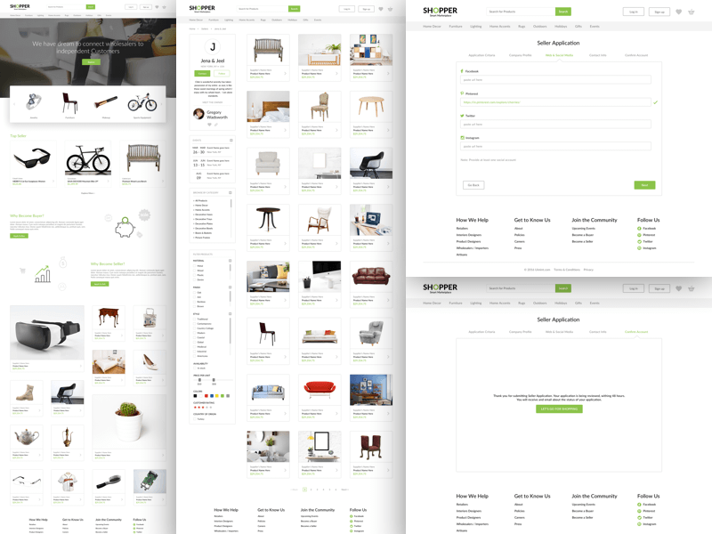 UI Kits design idea #381: Shopper UI Kit