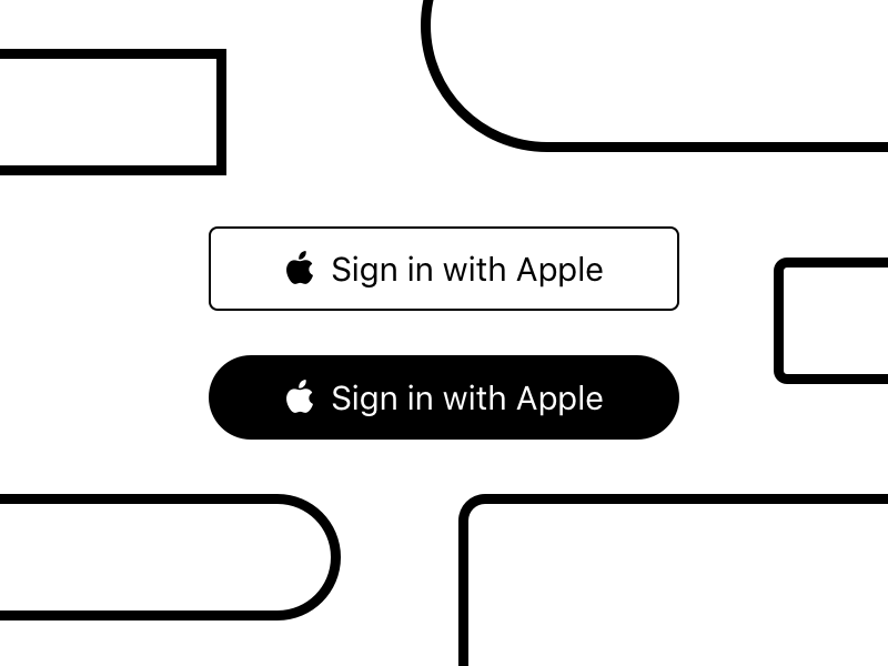 Sign in with Apple Buttons