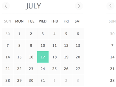 Simple Calendar Sketch freebie - Download free resource for Sketch - Sketch App Sources