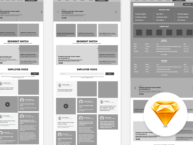 Download Intranet Website Wireframe Sketch Freebie Download Free Resource For Sketch Sketch App Sources