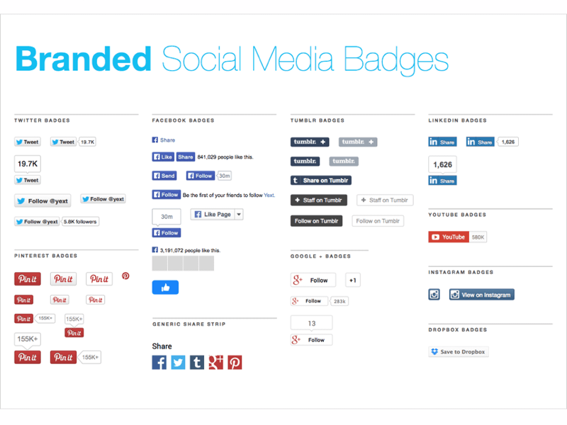 Branded Social Media Badges