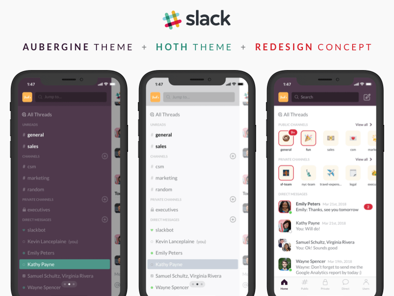 Slack iOS UI Redesign Concept