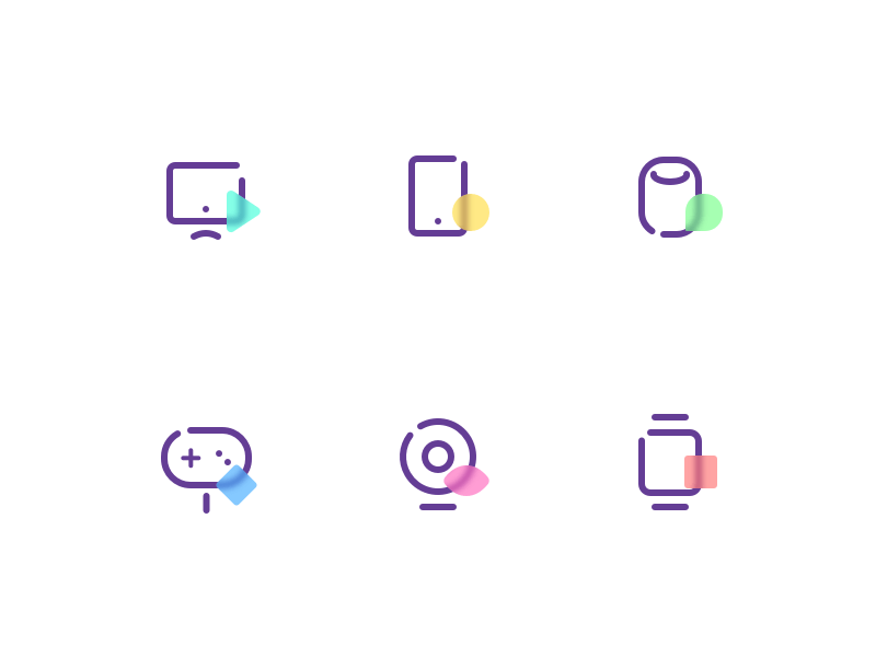 6 Minimal Smart Device Icons