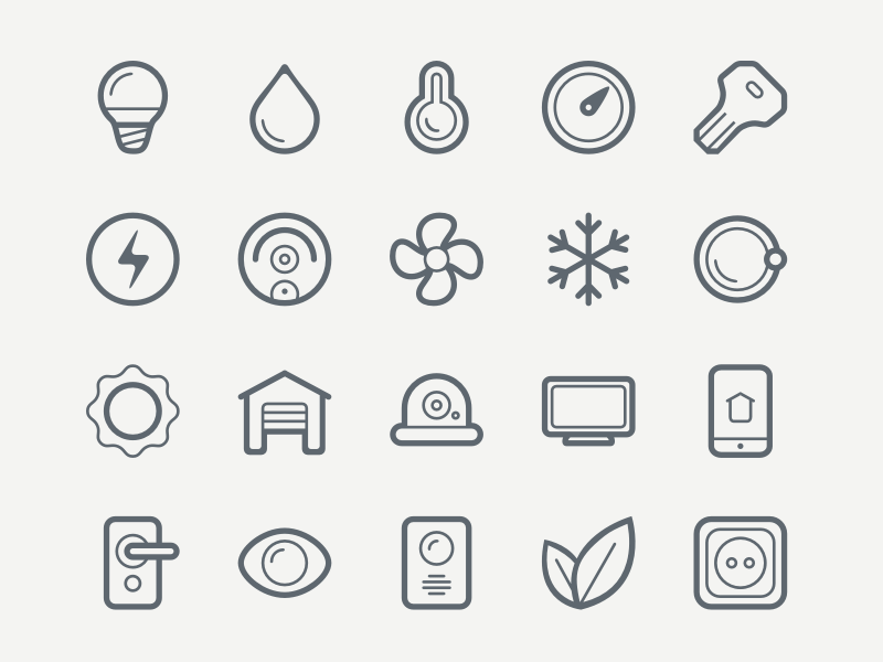 Smart House Icon Set Sketch freebie - Download free resource for Sketch