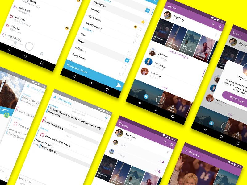 Snapchat Android UI Kit 