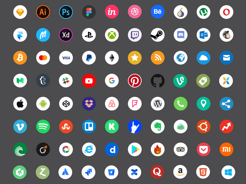 Flat Social Icons Sketch freebie - Download free resource for Sketch -  Sketch App Sources