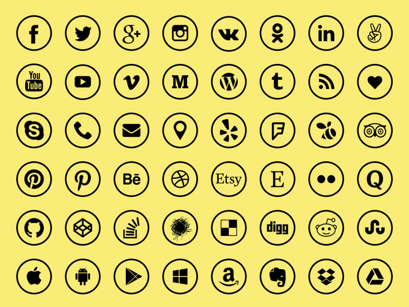 Social Media Icons Speech Bubbles Drawing Drawing by Frank Ramspott  Pixels