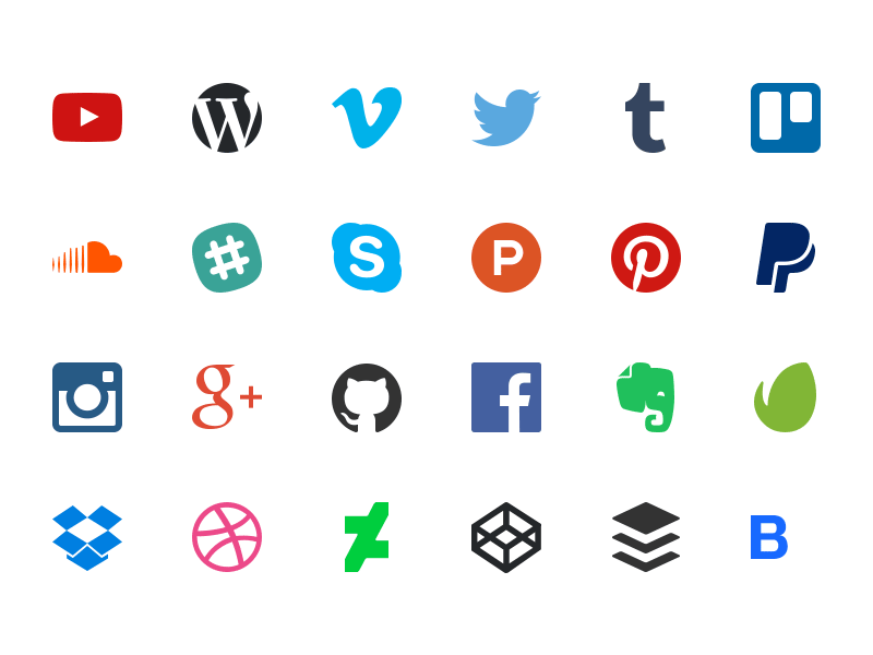 40 social icons sketch freebie