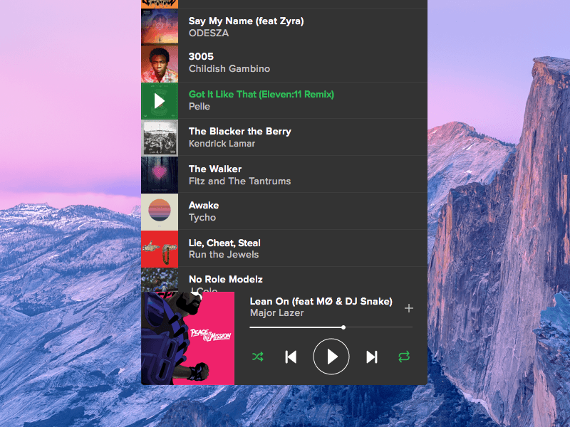 Extension Player for Spotify