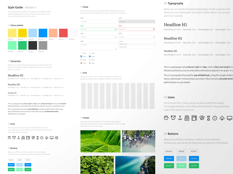 Style Guide Template Sketch Freebie Download Free Resource For Sketch Sketch App Sources