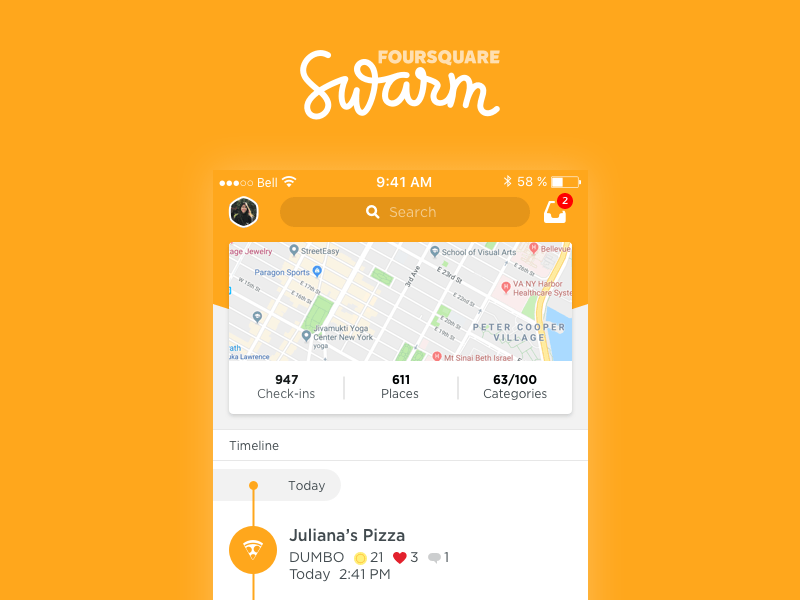 Foursquare Swarm App