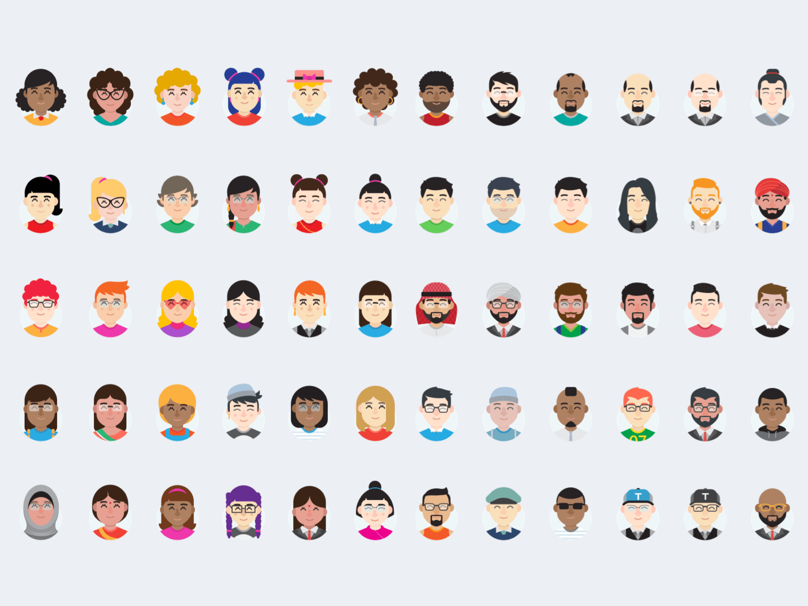 60 Colorful Avatars