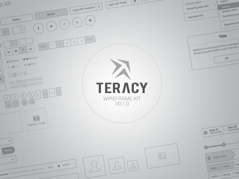 Teracy - Wireframe UI Kit
