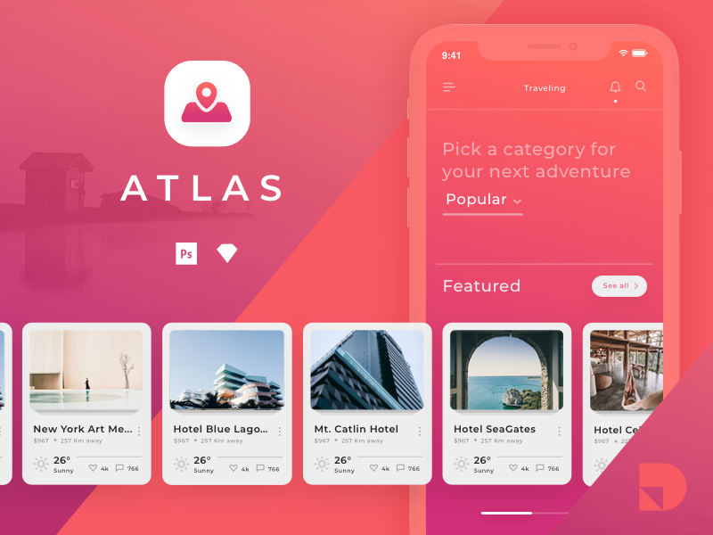 UI Kits design idea #366: Travel App UI Kit
