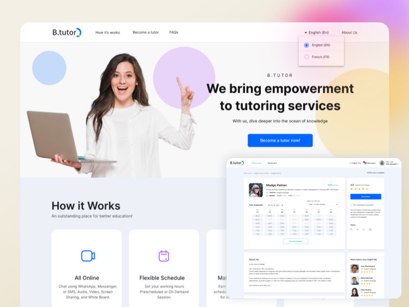 Online Tutoring Website Concept