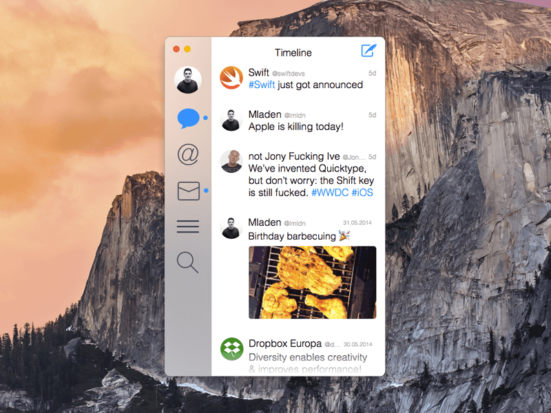 Twitter for OS X Yosemite