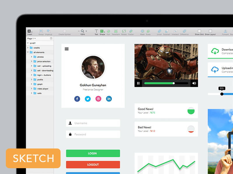 Sketch web store ui