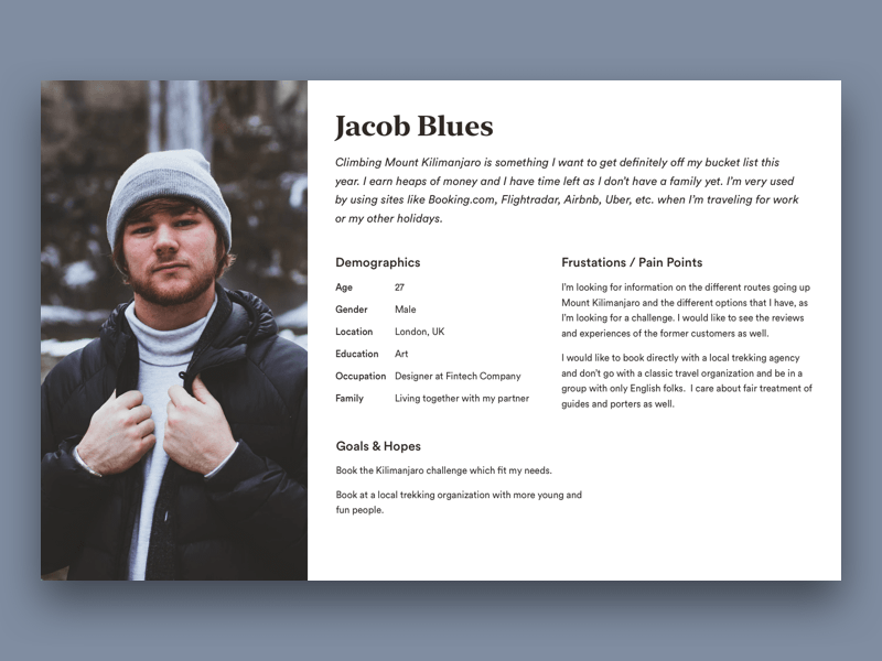 User Persona Template Sketch freebie  Download free resource for Sketch   Sketch App Sources