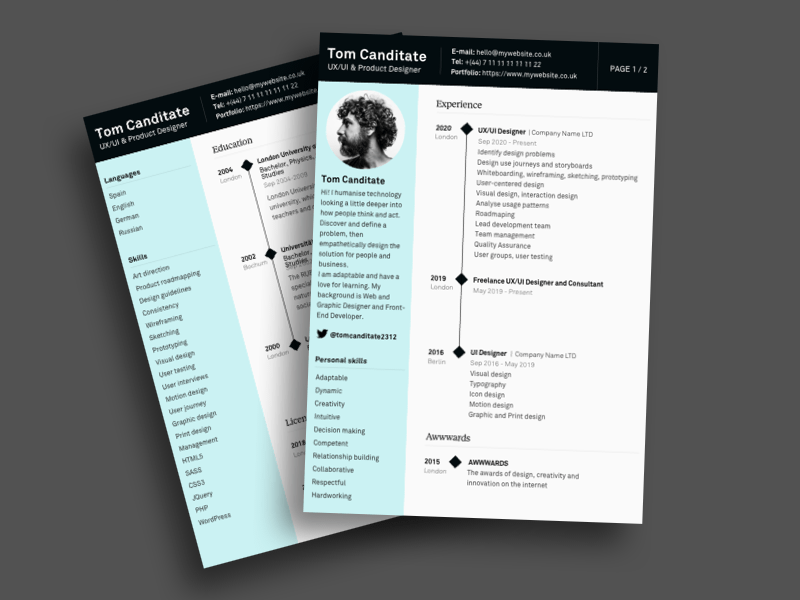 Cv Template 2016 from www.sketchappsources.com