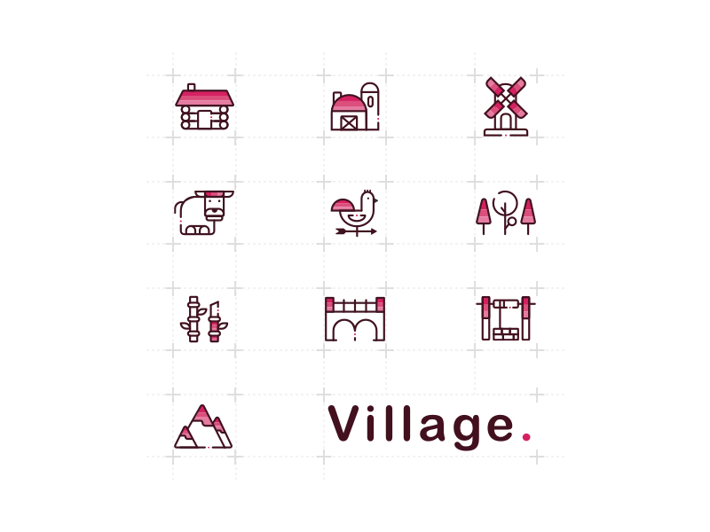 10 Village Icons