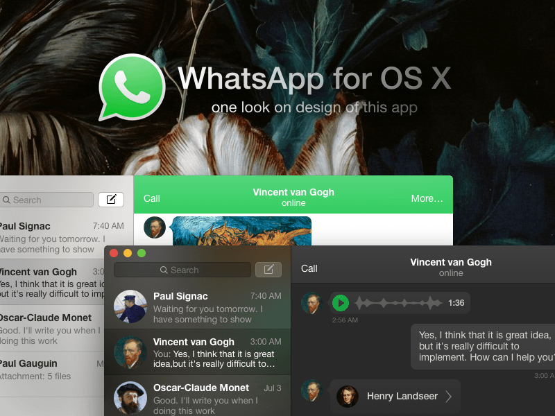 WhatsApp Concept for OS X