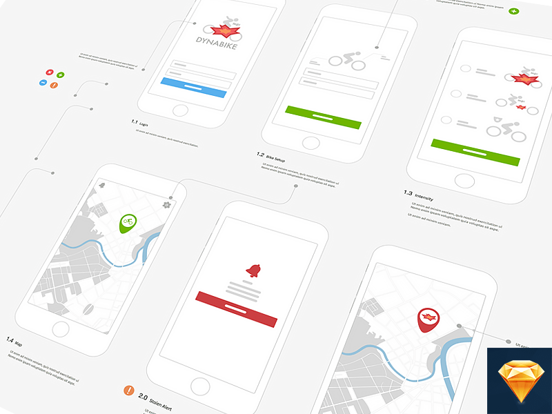 iPhone Wireframe Template Sketch freebie  Download free resource for Sketch   Sketch App Sources