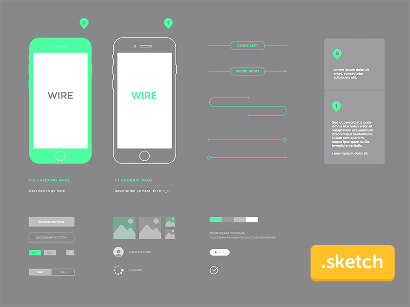 Wireframe Kit for iPhone 6