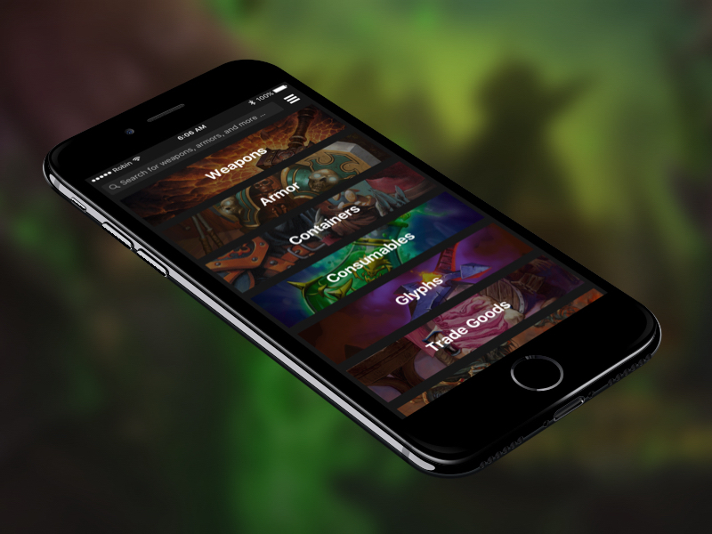 World of Warcraft Database App