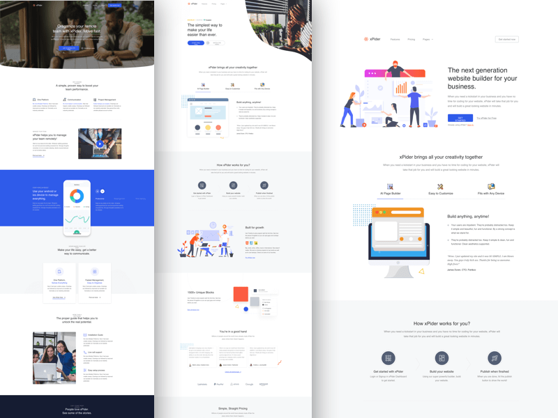 Sketch Website and Landing Page Templates  Xd File