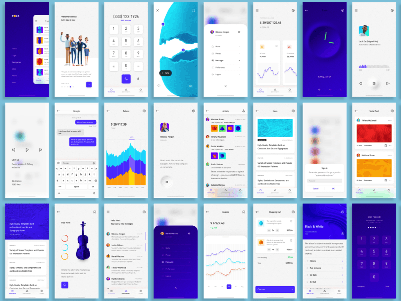 Yolk iOS UI Kit Sketch freebie  Download free resource for Sketch  Sketch  App Sources