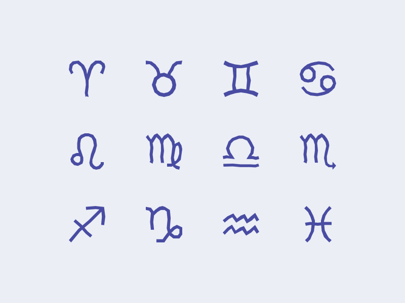 Zodiac Icon Set