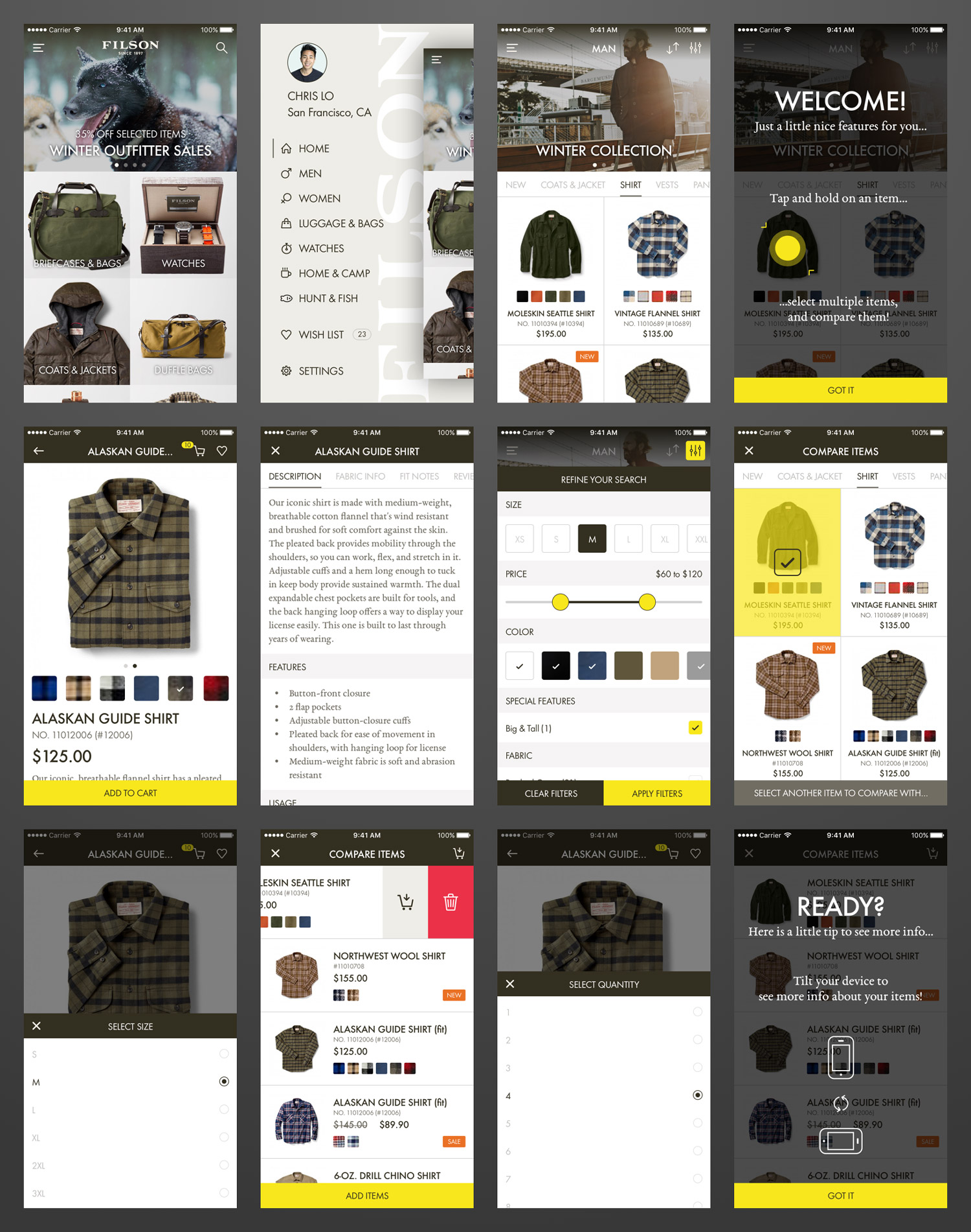 Shop iOS App - UI and Prototype