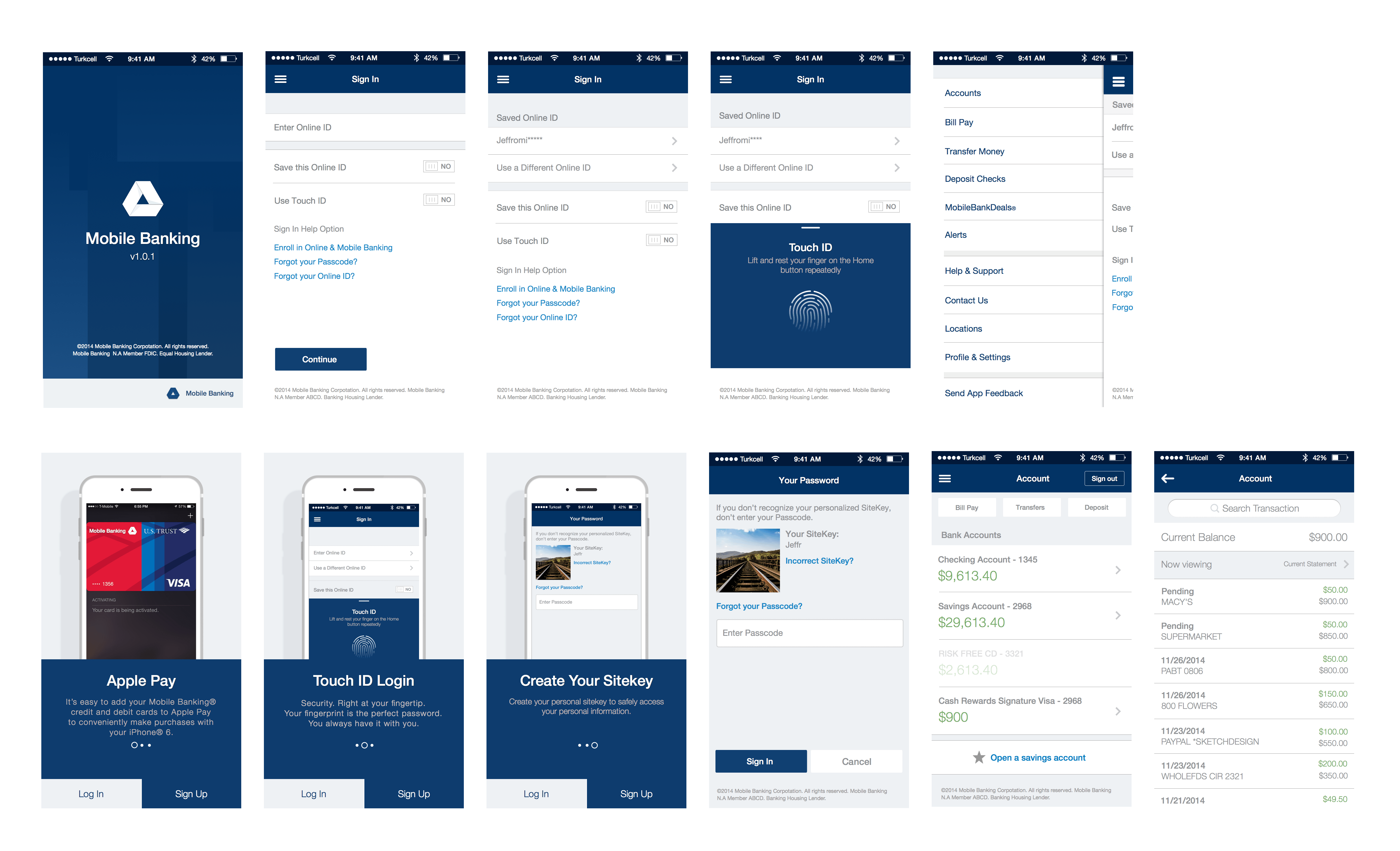 BOA Inspired Mobile Banking App