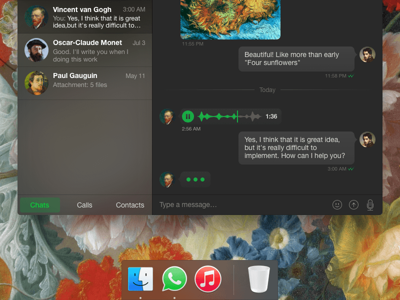 WhatsApp Concept for OS X