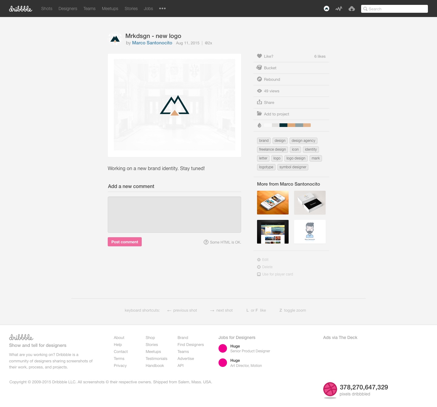 Dribbble GUI