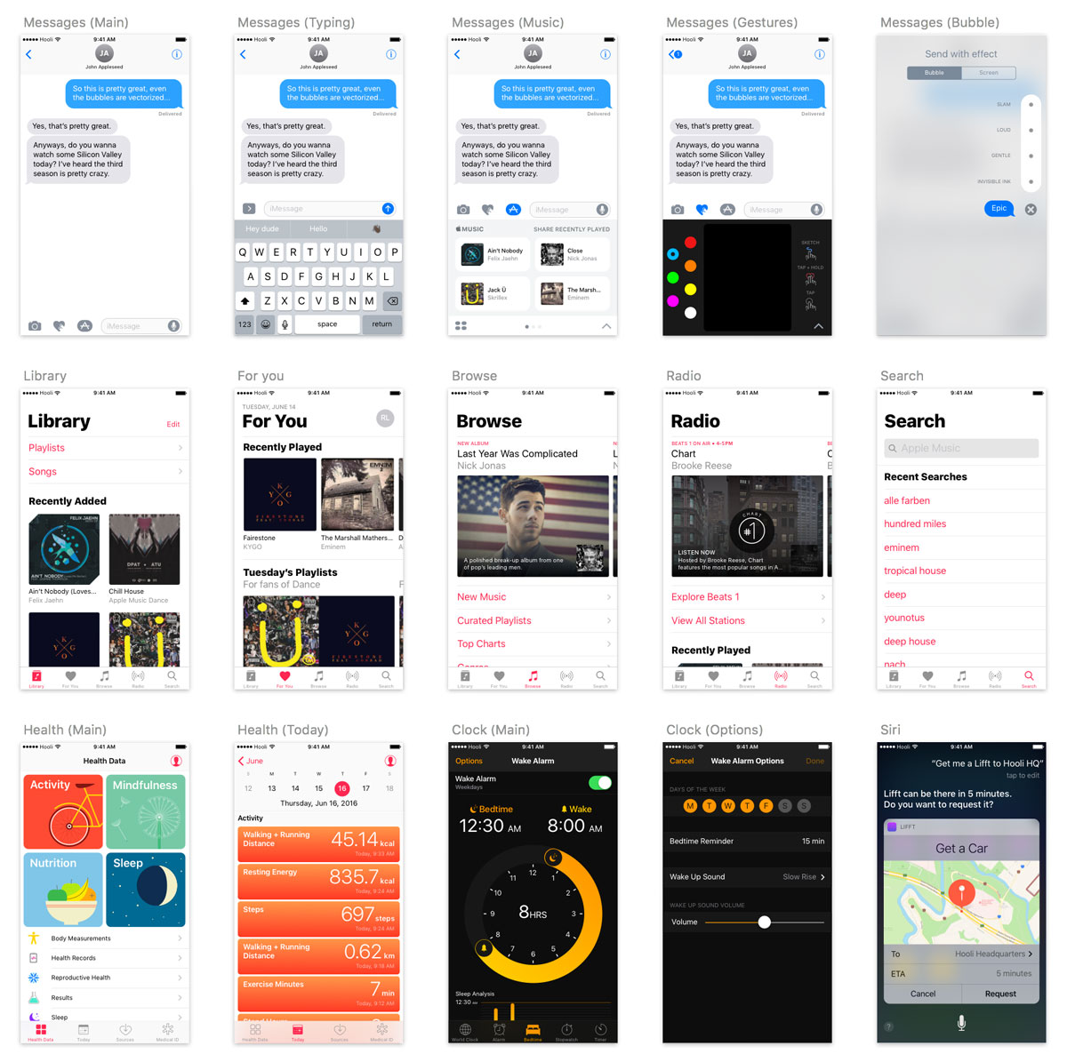 iOS UI kit design sleek prototypes for the iPhone and iPad  Justinmind